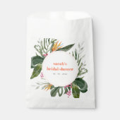Lebhaftes Blush Boho Tropical Floral Brautparty Geschenktütchen (Vorderseite)