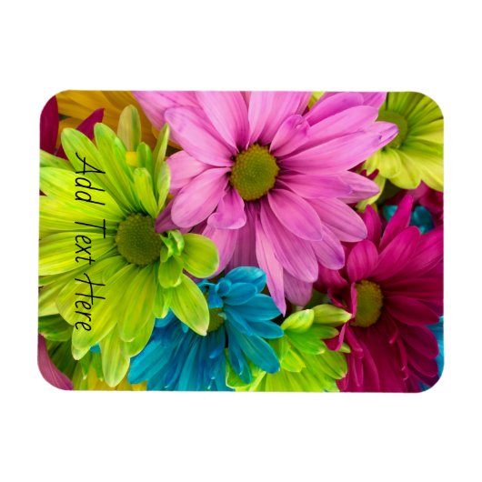 Lebhaftes Blut - farbenfrohe Blumenkunst Magnet (Horizontal)