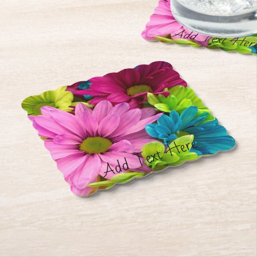 Lebhaftes Blut - farbenfrohe Blumenkunst Untersetzer (angewinkelt)