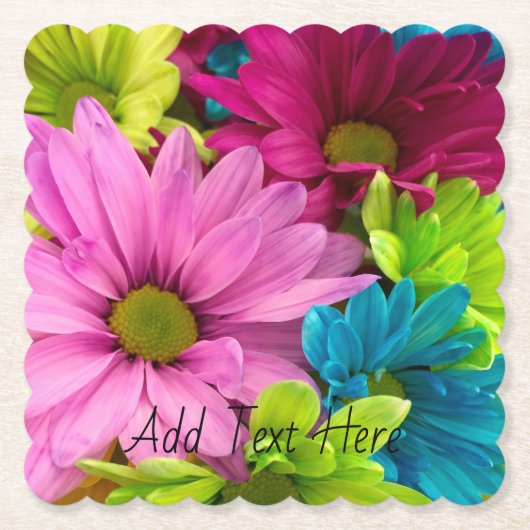 Lebhaftes Blut - farbenfrohe Blumenkunst Untersetzer (Vorderseite)