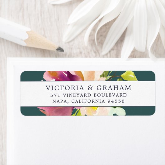 Lebhaftes Blut | Florale Rücksendeadresse (Insitu)