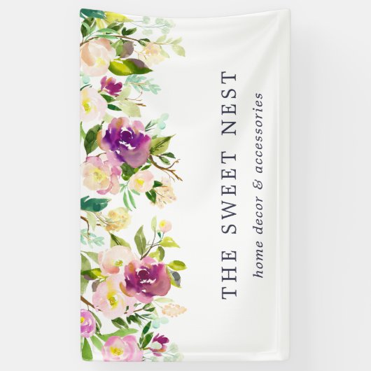 Lebhaftes Blut | Name des Blumengeschäftes für Aqu Banner (Vertikal)