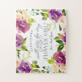 Lebhaftes Blut | Personalisiert sei mein Blumenmäd Puzzle (Vertikal)