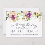 Lebhaftes Blut | Werden Sie meine Trauzeugin sein? Einladung (Vorderseite)