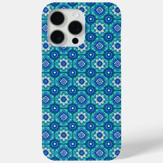 Lebhaftes Boho Chic Blumenmuster Case-Mate iPhone Hülle (Rückseite)