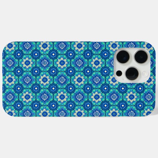 Lebhaftes Boho Chic Blumenmuster Case-Mate iPhone Hülle (Rückseite (Horizontal))