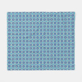 Lebhaftes Boho Chic Blumenmuster Fleecedecke (Vorderseite (Horizontal))