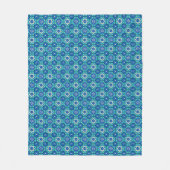 Lebhaftes Boho Chic Blumenmuster Fleecedecke (Vorderseite)