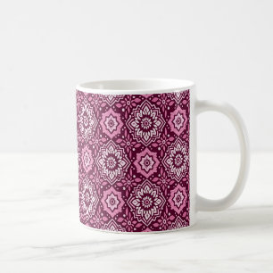 Lebhaftes Boho Chic Blumenmuster Kaffeetasse