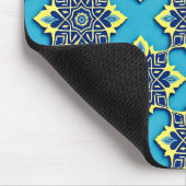 Lebhaftes Boho Chic Blumenmuster Mousepad (Ecke)