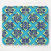 Lebhaftes Boho Chic Blumenmuster Mousepad (Vorne)