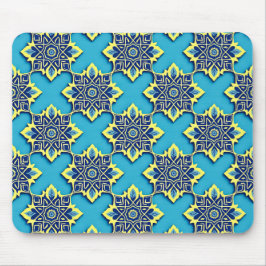 Lebhaftes Boho Chic Blumenmuster Mousepad