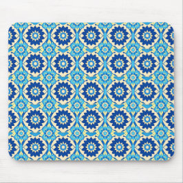 Lebhaftes Boho Chic Blumenmuster Mousepad