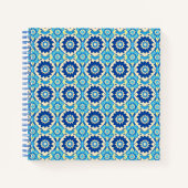 Lebhaftes Boho Chic Blumenmuster Notizblock (Vorderseite)