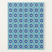 Lebhaftes Boho Chic Blumenmuster Planer (Rückseite)