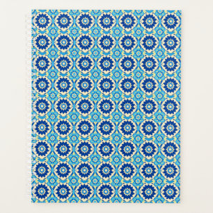Lebhaftes Boho Chic Blumenmuster Planer