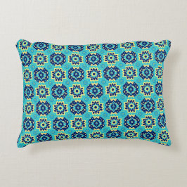 Lebhaftes Boho Chic Geometric Floral Pattern Dekokissen