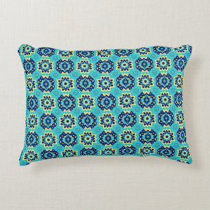 Lebhaftes Boho Chic Geometric Floral Pattern Dekokissen