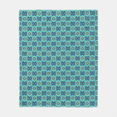 Lebhaftes Boho Chic Geometric Floral Pattern Fleecedecke (Vorderseite)