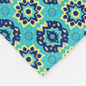 Lebhaftes Boho Chic Geometric Floral Pattern Fleecedecke (Ecke)