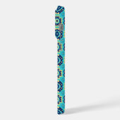 Lebhaftes Boho Chic Geometric Floral Pattern iPhone Hülle (Linke Seite)