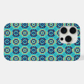 Lebhaftes Boho Chic Geometric Floral Pattern iPhone Hülle (Rückseite (Horizontal))