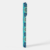 Lebhaftes Boho Chic Geometric Floral Pattern iPhone Hülle (Rechte Seite)
