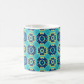 Lebhaftes Boho Chic Geometric Floral Pattern Kaffeetasse (Mittel)