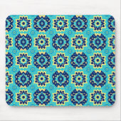 Lebhaftes Boho Chic Geometric Floral Pattern Mousepad (Vorne)