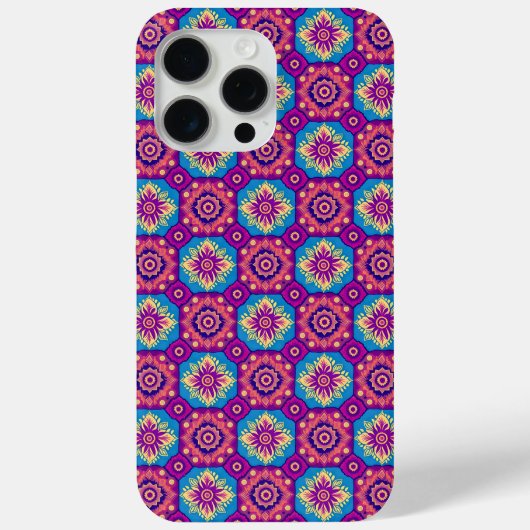 Lebhaftes Boho Chic Mandala Blumenmuster Case-Mate iPhone Hülle (Rückseite)