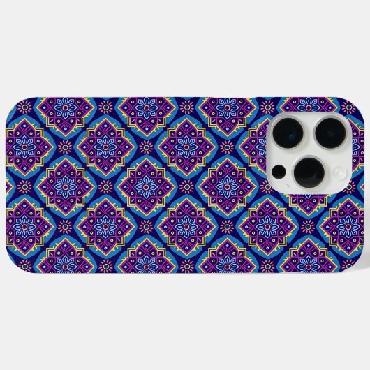 Lebhaftes Boho geometrisches Muster Case-Mate iPhone Hülle (Rückseite (Horizontal))