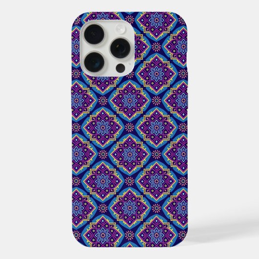Lebhaftes Boho geometrisches Muster iPhone Hülle (Rückseite)