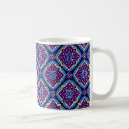 Lebhaftes Boho geometrisches Muster Kaffeetasse