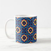 Lebhaftes Boho geometrisches Muster Kaffeetasse (Links)