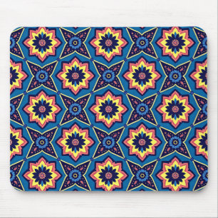 Lebhaftes Boho geometrisches Muster Mousepad