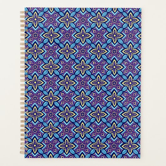 Lebhaftes Boho geometrisches Muster Planer (Vorderseite)
