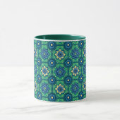 Lebhaftes Boho geometrisches Muster Tasse (Zentrum)