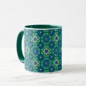 Lebhaftes Boho geometrisches Muster Tasse (Vorderseite Links)
