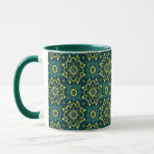 Lebhaftes Boho geometrisches Muster Tasse (Links)