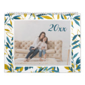 Lebhaftes botanisches Editierbares Jahr-Foto Kalender (Titelbild)