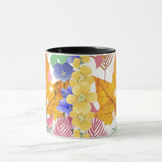 Lebhaftes botanisches Leaf-Design Tasse (Zentrum)