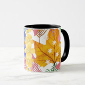 Lebhaftes botanisches Leaf-Design Tasse (VorderseiteRechts)