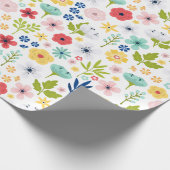 Lebhaftes botanisches Muster Geschenkpapier (Ecke)