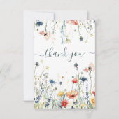 Lebhaftes Brautparty für Wildblume Dankeskarte (Vorderseite)