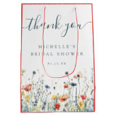 Lebhaftes Brautparty für Wildblume Mittlere Geschenktüte (Rückseite)