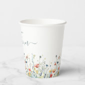 Lebhaftes Brautparty für Wildblume Pappbecher (Rückseite)