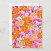 Lebhaftes Brautparty mit floraler Spielkarte Einladung (Rückseite)