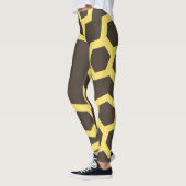 Lebhaftes Brown Honey Zuhause-Muster Leggings (Links)