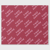 lebhaftes Burgund Geschenkpapier (Flach)