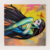 Lebhaftes Butterfly-Muse-Portrait Puzzle (Horizontal)